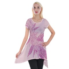 Ganja Pink Short Sleeve Side Drop Tunic