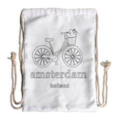 Amsterdam Drawstring Bag (large) by Valentinaart