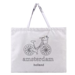 Amsterdam Zipper Large Tote Bag by Valentinaart