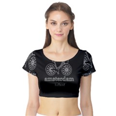 Amsterdam Short Sleeve Crop Top (tight Fit) by Valentinaart