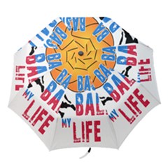 Basketball Is My Life Folding Umbrellas by Valentinaart