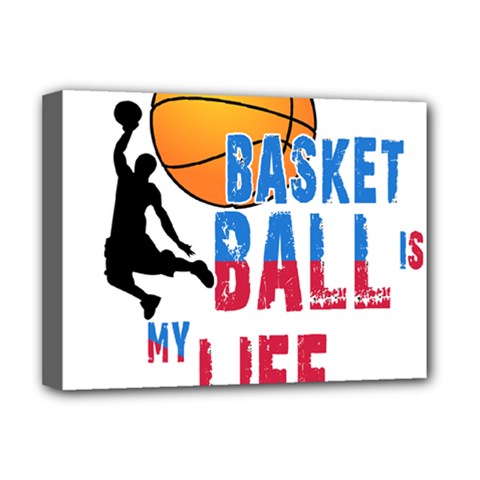 Basketball Is My Life Deluxe Canvas 16  X 12   by Valentinaart