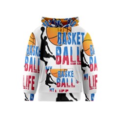 Basketball Is My Life Kids  Zipper Hoodie by Valentinaart