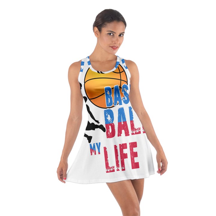 Basketball is my life Cotton Racerback Dress