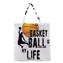 Basketball Is My Life Grocery Tote Bag by Valentinaart