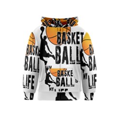 Basketball Is My Life Kids  Zipper Hoodie by Valentinaart