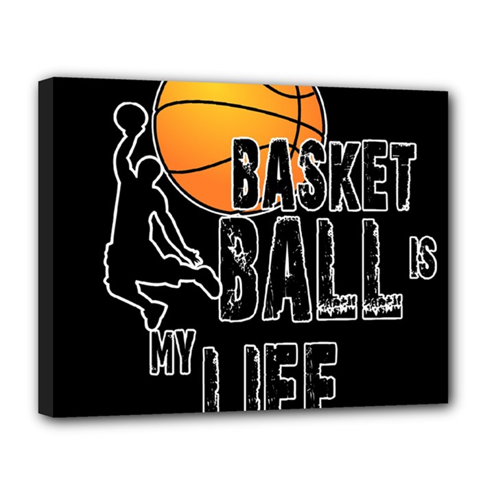 Basketball is my life Canvas 14  x 11 