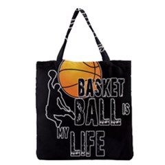 Basketball Is My Life Grocery Tote Bag by Valentinaart