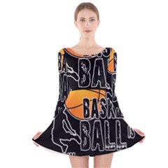 Basketball is my life Long Sleeve Velvet Skater Dress