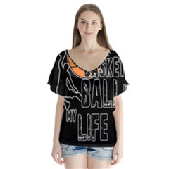 Basketball is my life Flutter Sleeve Top