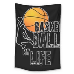 Basketball Is My Life Large Tapestry by Valentinaart