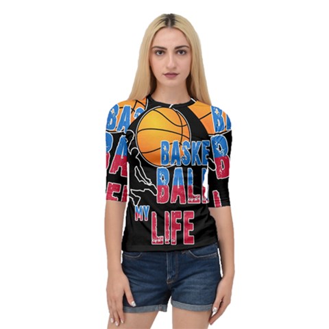 Basketball Is My Life Quarter Sleeve Tee by Valentinaart