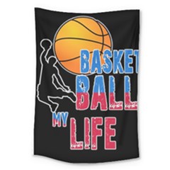 Basketball Is My Life Large Tapestry by Valentinaart