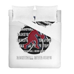 Basketball Never Stops Duvet Cover Double Side (full/ Double Size) by Valentinaart