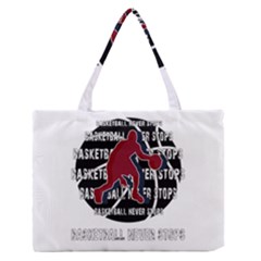 Basketball Never Stops Medium Zipper Tote Bag by Valentinaart