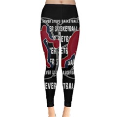 Basketball Never Stops Leggings  by Valentinaart