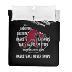 Basketball Never Stops Duvet Cover Double Side (full/ Double Size) by Valentinaart