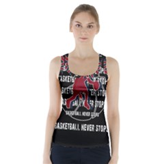 Basketball Never Stops Racer Back Sports Top by Valentinaart