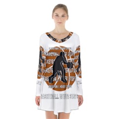 Basketball Never Stops Long Sleeve Velvet V-neck Dress by Valentinaart