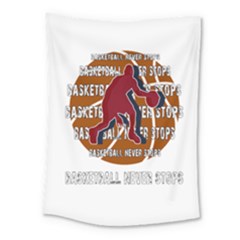 Basketball Never Stops Medium Tapestry by Valentinaart