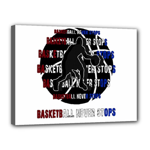 Basketball Never Stops Canvas 16  X 12  by Valentinaart