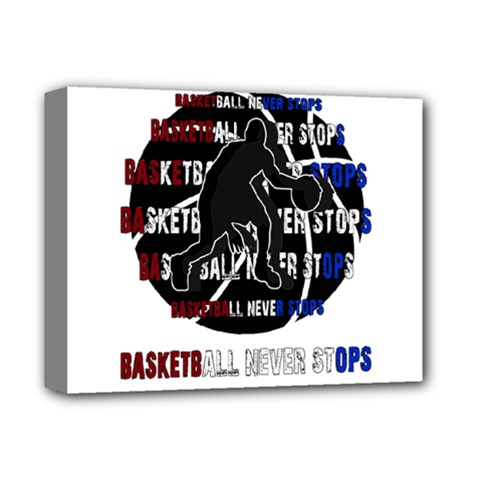 Basketball Never Stops Deluxe Canvas 14  X 11  by Valentinaart