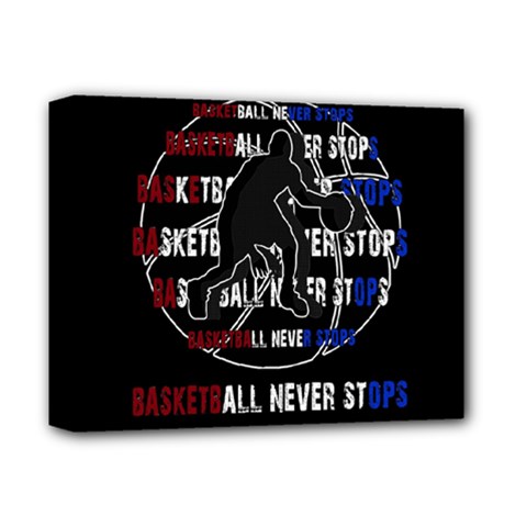 Basketball Never Stops Deluxe Canvas 14  X 11  by Valentinaart