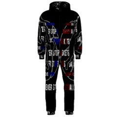 Basketball Never Stops Hooded Jumpsuit (men)  by Valentinaart