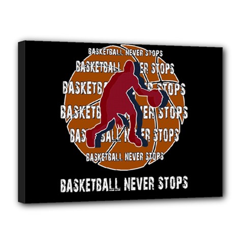 Basketball Never Stops Canvas 16  X 12  by Valentinaart