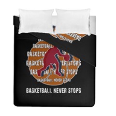 Basketball Never Stops Duvet Cover Double Side (full/ Double Size) by Valentinaart