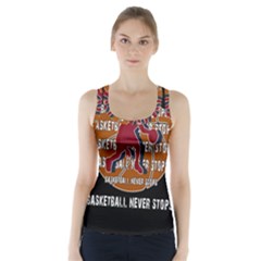 Basketball Never Stops Racer Back Sports Top by Valentinaart