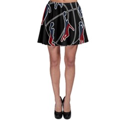 Basketball Never Stops Skater Skirt by Valentinaart