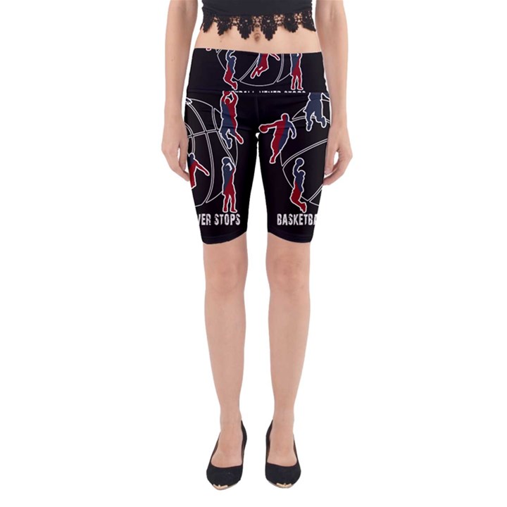 Basketball never stops Yoga Cropped Leggings