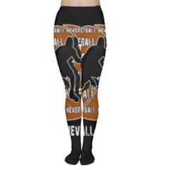 Basketball Never Stops Women s Tights by Valentinaart