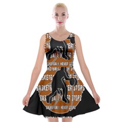 Basketball Never Stops Velvet Skater Dress by Valentinaart