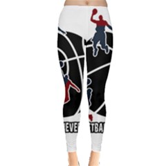 Basketball Never Stops Leggings  by Valentinaart