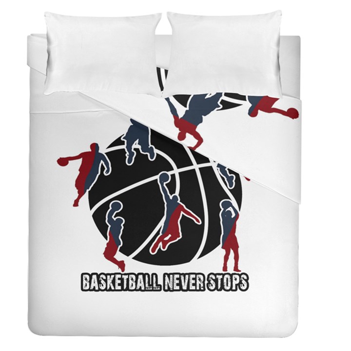 Basketball never stops Duvet Cover Double Side (Queen Size)