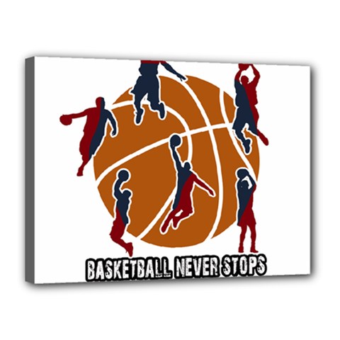 Basketball Never Stops Canvas 16  X 12  by Valentinaart