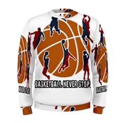 Basketball Never Stops Men s Sweatshirt by Valentinaart