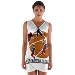 Basketball Never Stops Wrap Front Bodycon Dress by Valentinaart