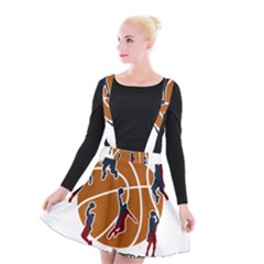 Basketball Never Stops Suspender Skater Skirt by Valentinaart