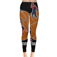 Basketball Never Stops Leggings  by Valentinaart