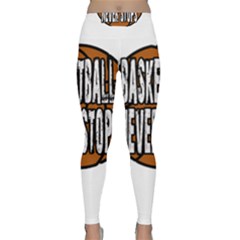 Basketball Never Stops Classic Yoga Leggings by Valentinaart