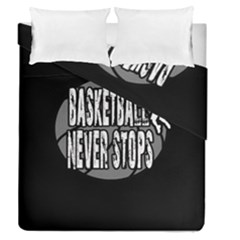 Basketball Never Stops Duvet Cover Double Side (queen Size) by Valentinaart