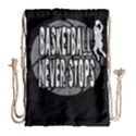 Basketball never stops Drawstring Bag (Large) View2