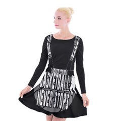 Basketball Never Stops Suspender Skater Skirt by Valentinaart