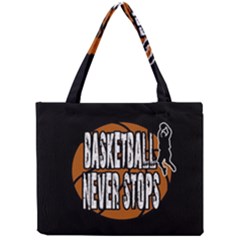 Basketball Never Stops Mini Tote Bag by Valentinaart