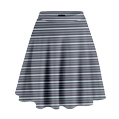 Decorative Lines Pattern High Waist Skirt