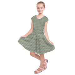 Decorative Lines Pattern Kids  Short Sleeve Dress by Valentinaart