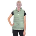 Decorative lines pattern Women s Button Up Puffer Vest View1